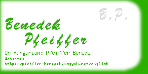 benedek pfeiffer business card